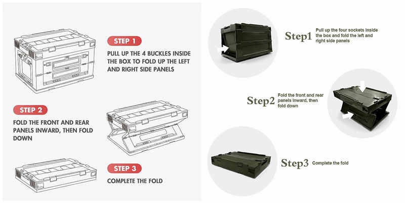 plastic folding storage box