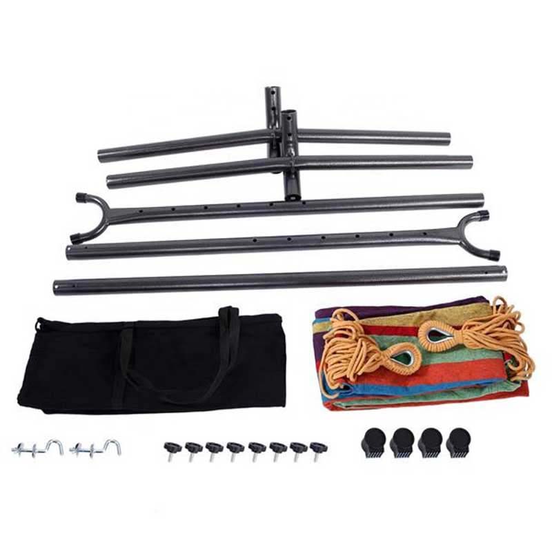 Hengekøye i lerret med stativ