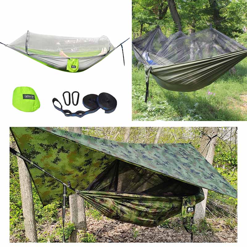 campinghengekøye med myggnetting - ripstop nylon