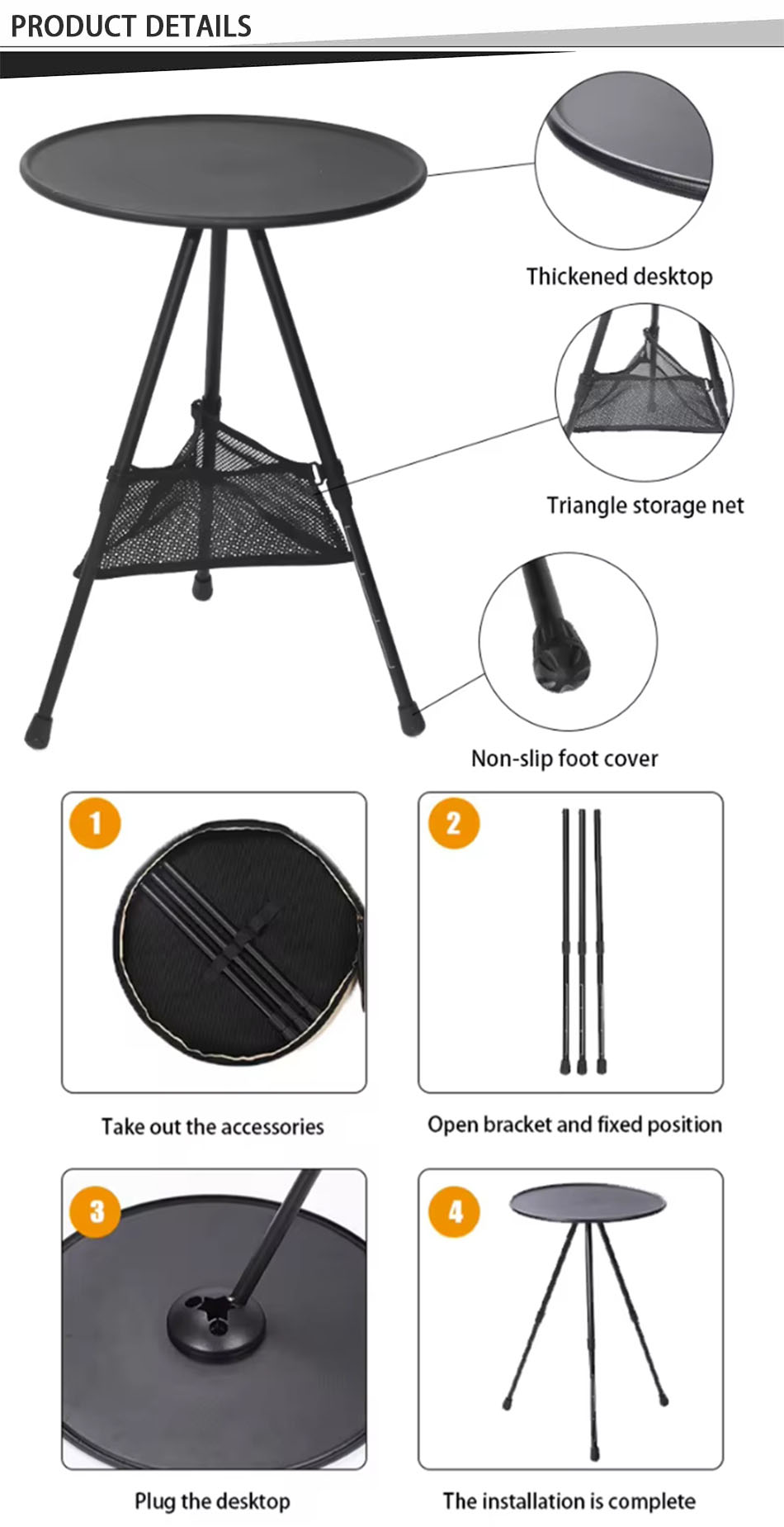 sammenleggbart campingbord