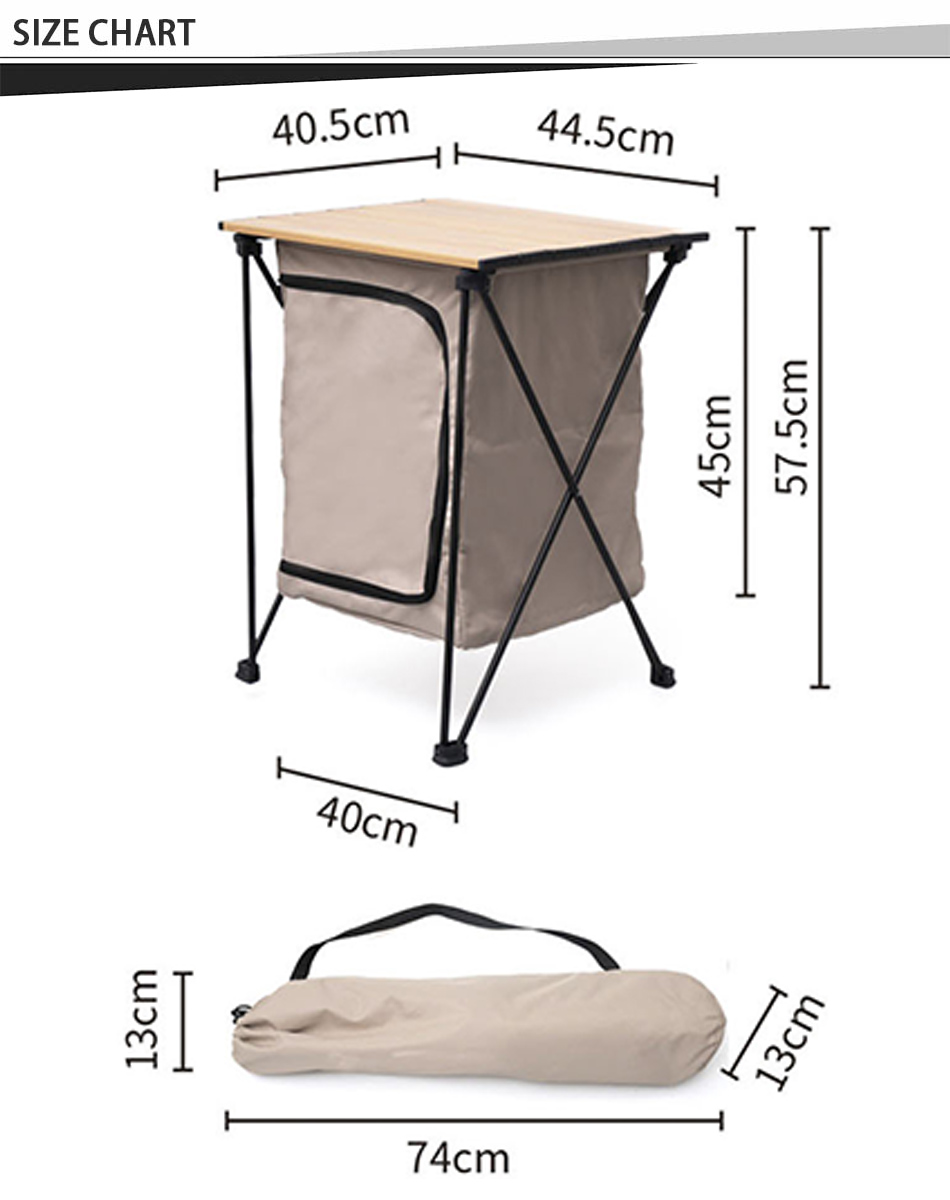 Camping piknikbord med oppbevaring