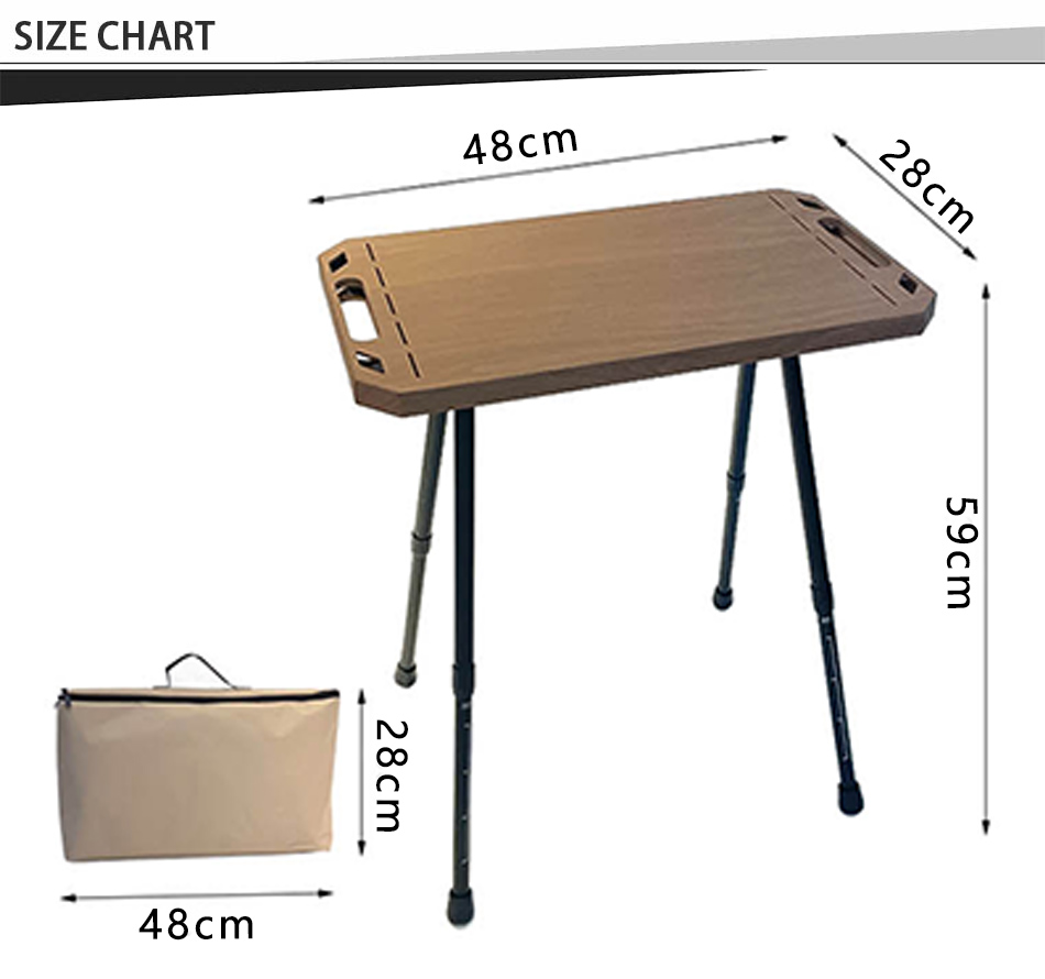 rustsikkert sammenleggbart aluminiumsbord