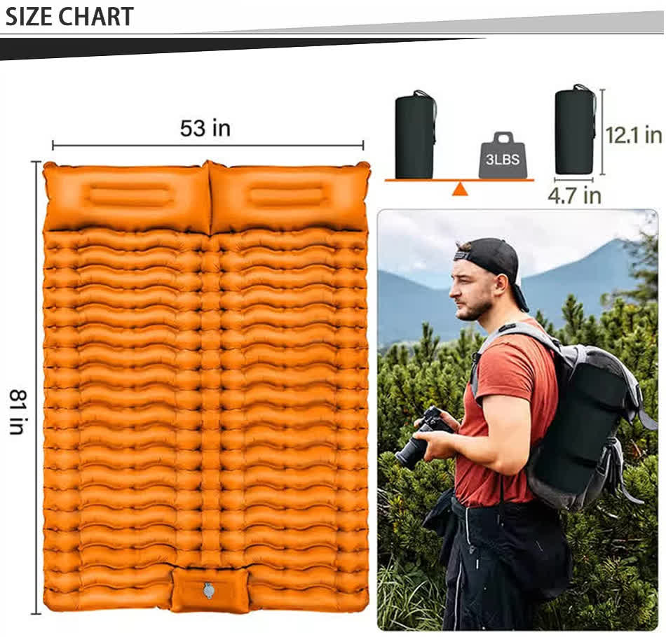 dobbel camping pad diagram