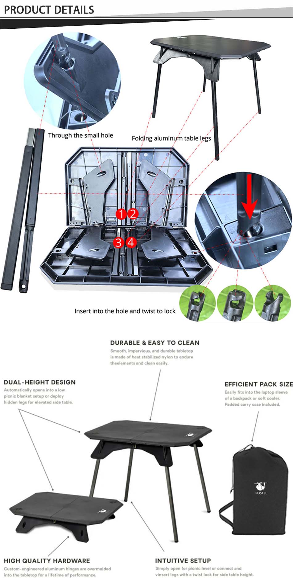 camping bord camping detalj