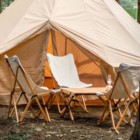 utendørs sammenleggbar bøk stol, strand lounge tre stol for camping, backpacking piknik strand 
