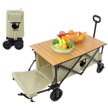 Heavy Duty sammenleggbar sammenleggbar vogn Utility Outdoor Camping Garden Cart 