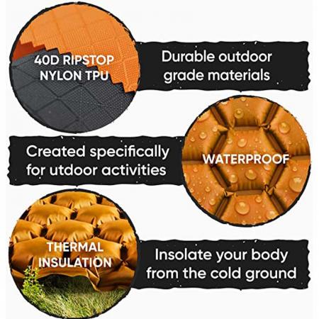 kompakt og lett liggeunderlag for ryggsekk for utendørs 