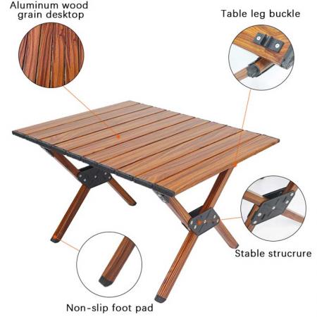 Camping utendørs lett sammenleggbart bord for piknikstrand 