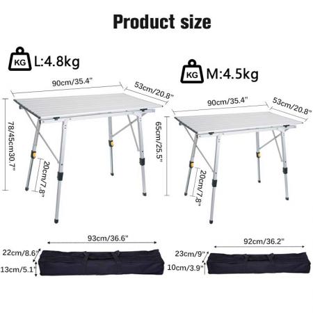 bord sammenleggbart bærbart justerbart bord aluminium sammenleggbart lite lett bærbart campingbord for piknikstrand utendørs 