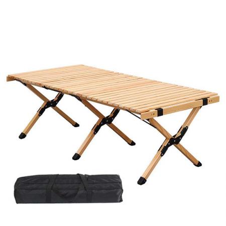 sammenleggbart campingbord tre utendørs sammenleggbart piknikbord trebord for leir BBQ piknik fest strand 