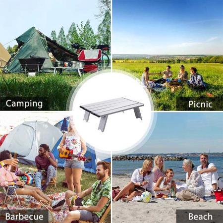 aluminium sammenleggbart bord aluminium camping utendørs lett for strand bakgårder BBQ party 
