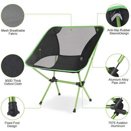 bærbar strandstol utendørs camping strandstol for fiske backpacking 