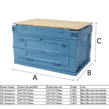 stablebar oppbevaringsboks inneholder sammenleggbare oppbevaringsbokser med lokk
 