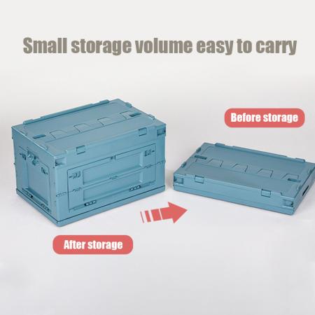 20L sammenleggbare oppbevaringsbokskasser plastkasseoppbevaringsboksbeholder for camping, BBQ
 