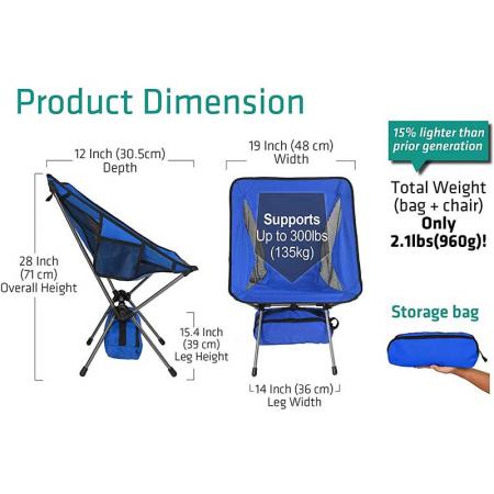 bærbar ultralett camping månestol lett fiske camping BBQ stoler sammenleggbare fotturer 