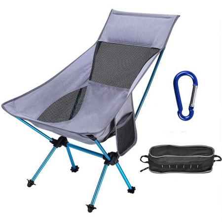ultralett sammenleggbar campingstol, bærbar kompakt for utendørsleir, reise, strand, piknik, festival, fotturer 