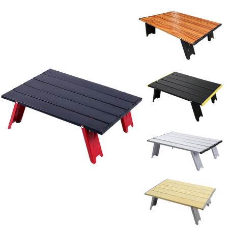 Ultralett bærbart campingbord Lite ultralett sammenleggbart bord med bordplate i aluminium 