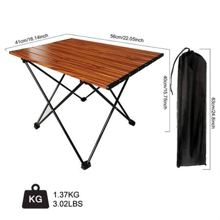 Lite sammenleggbart campingbord Sammenleggbart sammenleggbart piknikbord i en pose 