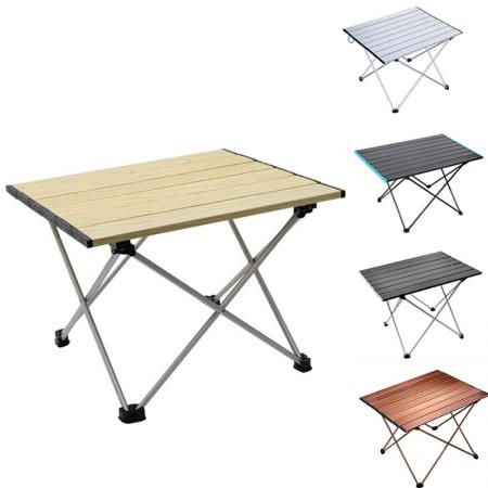 bærbare camping sidebord med aluminium bordplate: hardt dekket sammenleggbart bord 