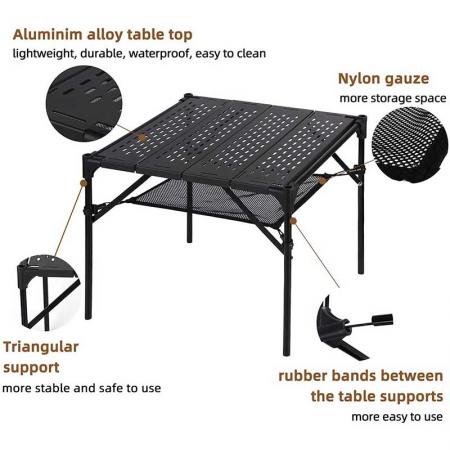 bærbart utendørs sammenleggbart campingbord for fisketurbord 