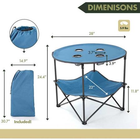 ultralett sammenleggbart campingbord for utendørs camping fotturer piknik 
