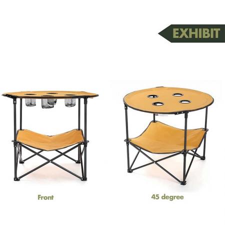 bord sammenleggbart bærbart bord med 4 drikkeholdere og oppbevaringspose sammenleggbar piknik for utendørs strand 