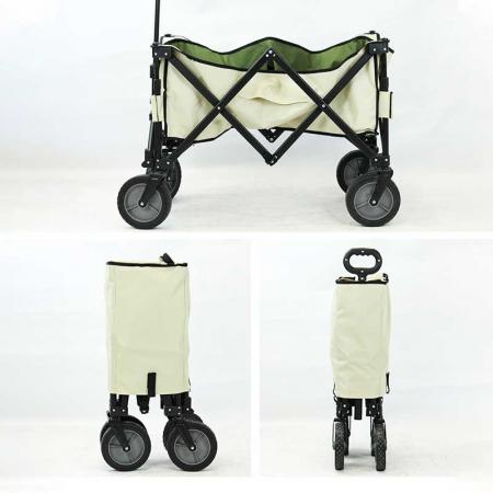 handlevogn hageverktøy sammenleggbar sammenleggbar utendørs hagevogn med dekkpose 