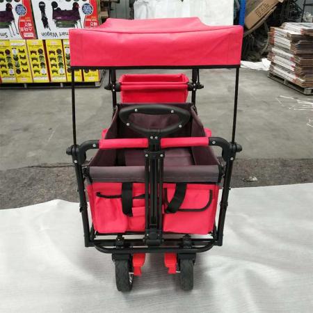 sammenleggbar hagevogn konvertibel barnevogn utendørs sammenleggbar vogn for barn & last rød 
