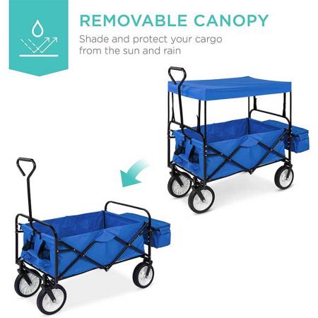 sammenleggbar campingvogn strandvogn med koppholdere for campingkonserter sportsbegivenheter stranden 