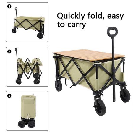 vogn vogn sammenleggbar sammenleggbar verktøy utendørs hage vogn strand vogn camping bærbar vogn stor kapasitet heavy duty 
