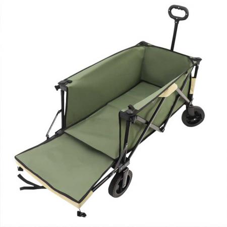 Kompakt sammenleggbar campingfiskevogn for utendørsaktiviteter 