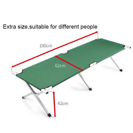 utendørs ultralett enkeltseng i aluminiumslegering bærbar camping sammenleggbar seng 