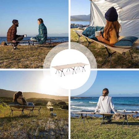 utendørs sammenleggbare møbler ultralette fritidssove aluminiumslegering bærbar strand utendørs sammenleggbar campingseng 