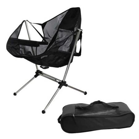 bærbar utendørs sammenleggbar camping gyngestol huske hvilestol avslappende huske komfortabel ryggstøtte utendørs sammenleggbar stol 