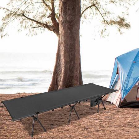 lett, kompakt, sammenleggbar campingseng med bæreveske 