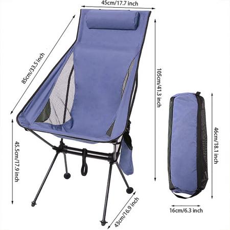 hotsales ultralett sammenleggbar strandstol utendørs med bæreveske 