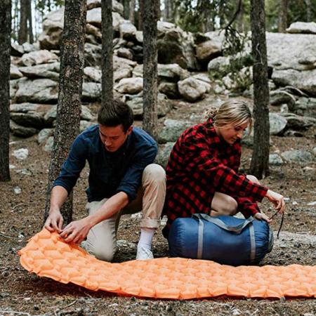 oppblåsbart liggeunderlag camping liggeunderlag oppblåsbart vanntett camping bærbart liggeunderlag for camping backpacking reise fotturer 