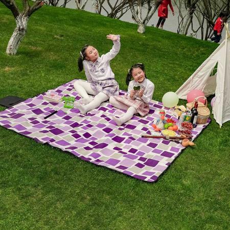 tre lags design luksuriøst piknikteppe utendørs stoff sammenleggbart piknikteppe tilpasset vanntett 