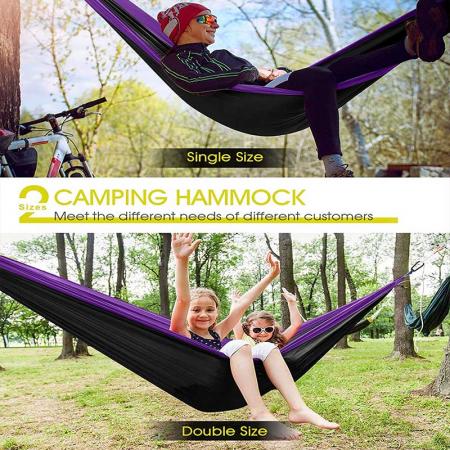 fallskjerm nylon hengekøye camping utendørs hengekøye med tilbehør for utendørs 