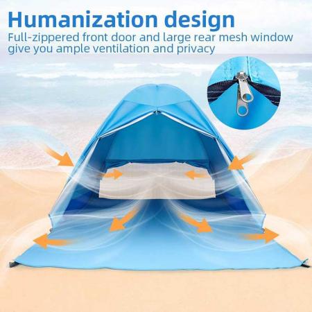 høykvalitets tilpasset utendørs helautomatisk pop-up sammenleggbar familie strand camping telt
 