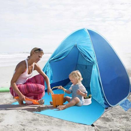 lett utendørs glassfiber backpacking stor familie vanntett sammenleggbar militærautomatisk pop up strandtelt
 
