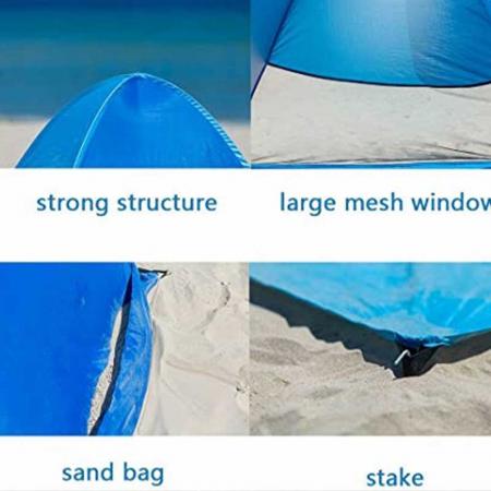 pop up strandtelt UPF 50+ beskyttelse pop up strandskygge solskjerming
 