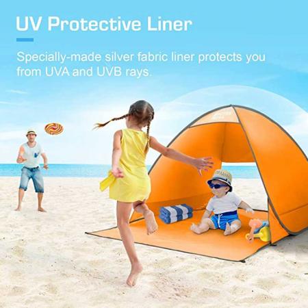 anti-uv beach shade shelter strand baldakin telt solskjerming med utvidet gulv
 