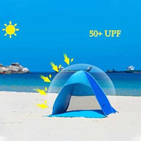 pop up strandtelt UPF 50+ beskyttelse pop up strandskygge solskjerming
 