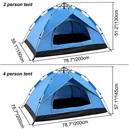 utendørs vanntett 2-3 personer camping fotturer militær strand sammenleggbar automatisk popup instant camping telt
 
