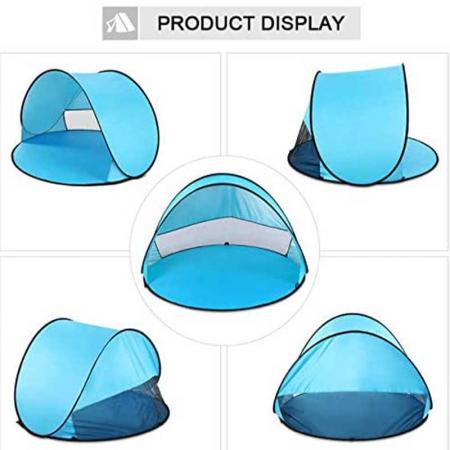 tilpasset logo babytelt strand anti UV øyeblikkelig bærbart telt pop up baby strandtelt for camping utendørs
 