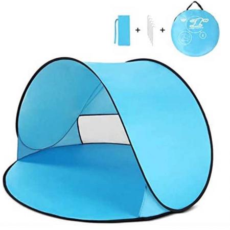 tilpasset logo babytelt strand anti UV øyeblikkelig bærbart telt pop up baby strandtelt for camping utendørs
 