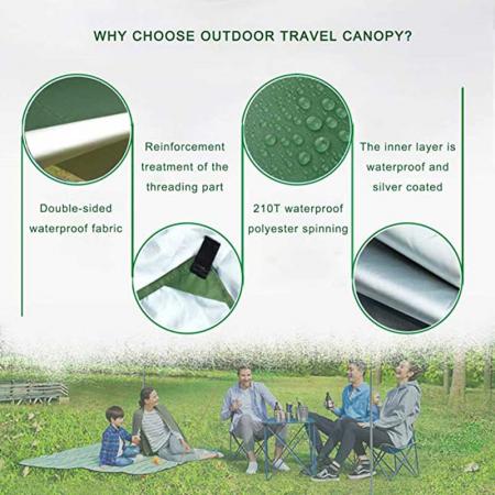 hengekøye regnflue vanntett og lett teltpresenning for ryggsekktur på camping
 