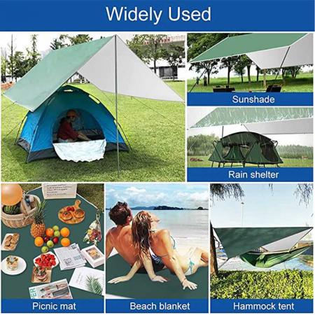 lettvekts nylon fallskjerm bærbar utendørs camping sovehengekøye med myggnetting og regnflue
 