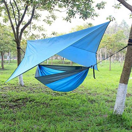 utendørs camping hengekøye regn fly telt presenning / strand solskjerming ly
 
